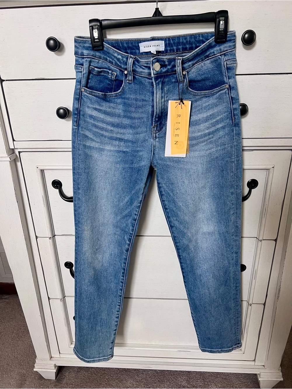 Risen Women's Light Blue Jeans - Slim Fit, straight